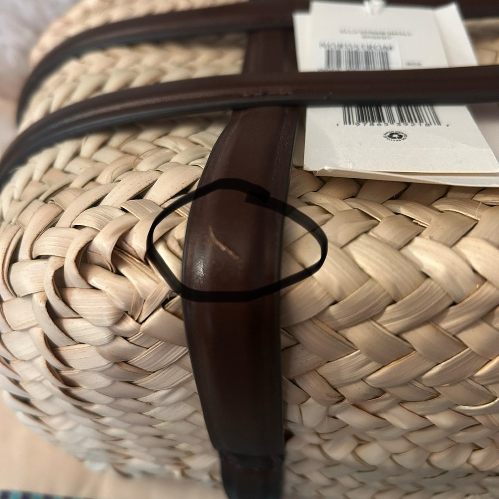 Tory Burch Ella Straw Basket Tote - Picture 13 of 16